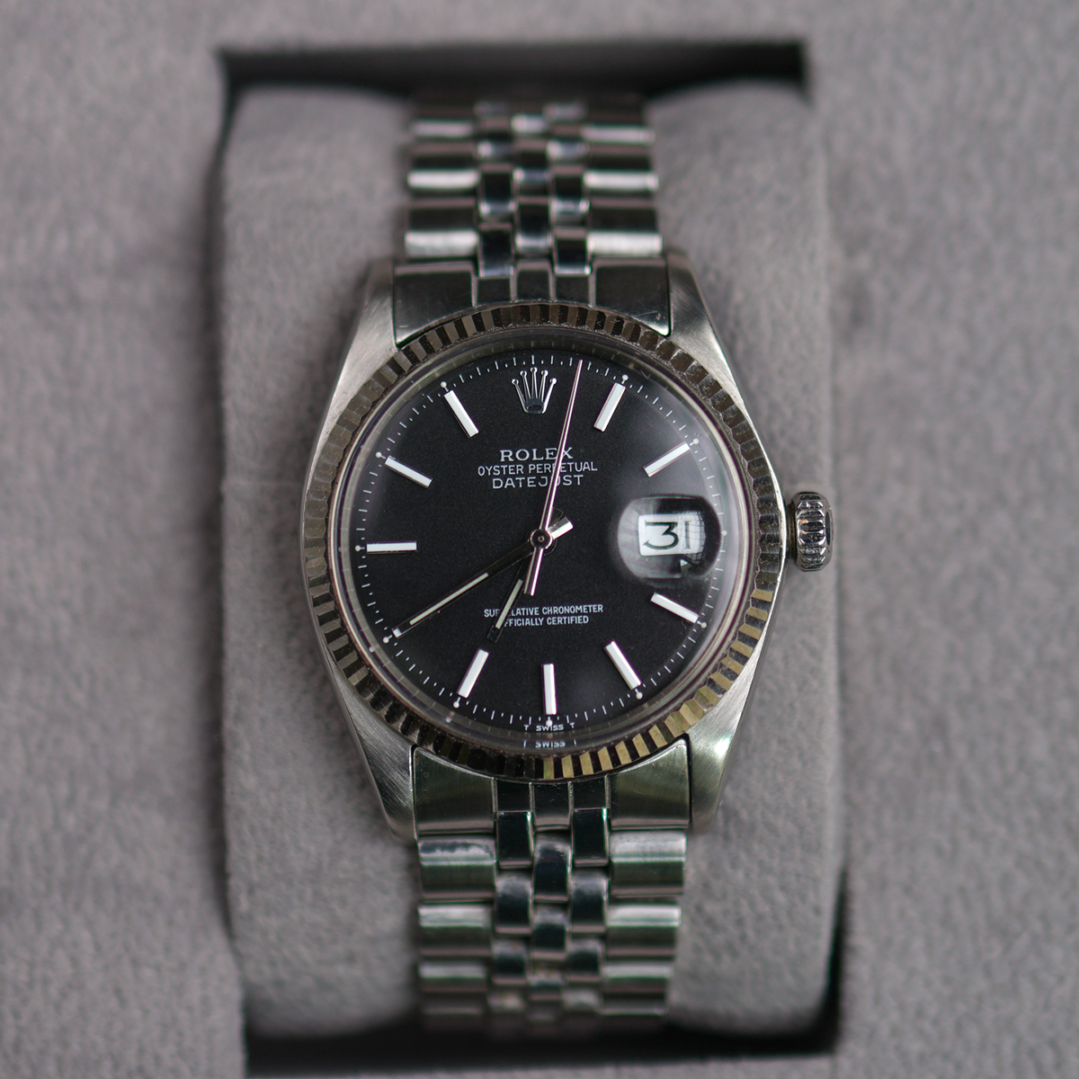 Rolex Datejust Black Matte Dial 1601