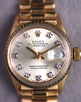Rolex Lady Datejust Yellow Gold Champagne Diamond Dial 6516