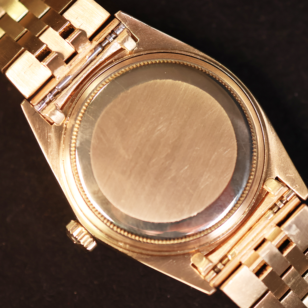 Rolex Datejust Bark Finish Yellow Gold 1607