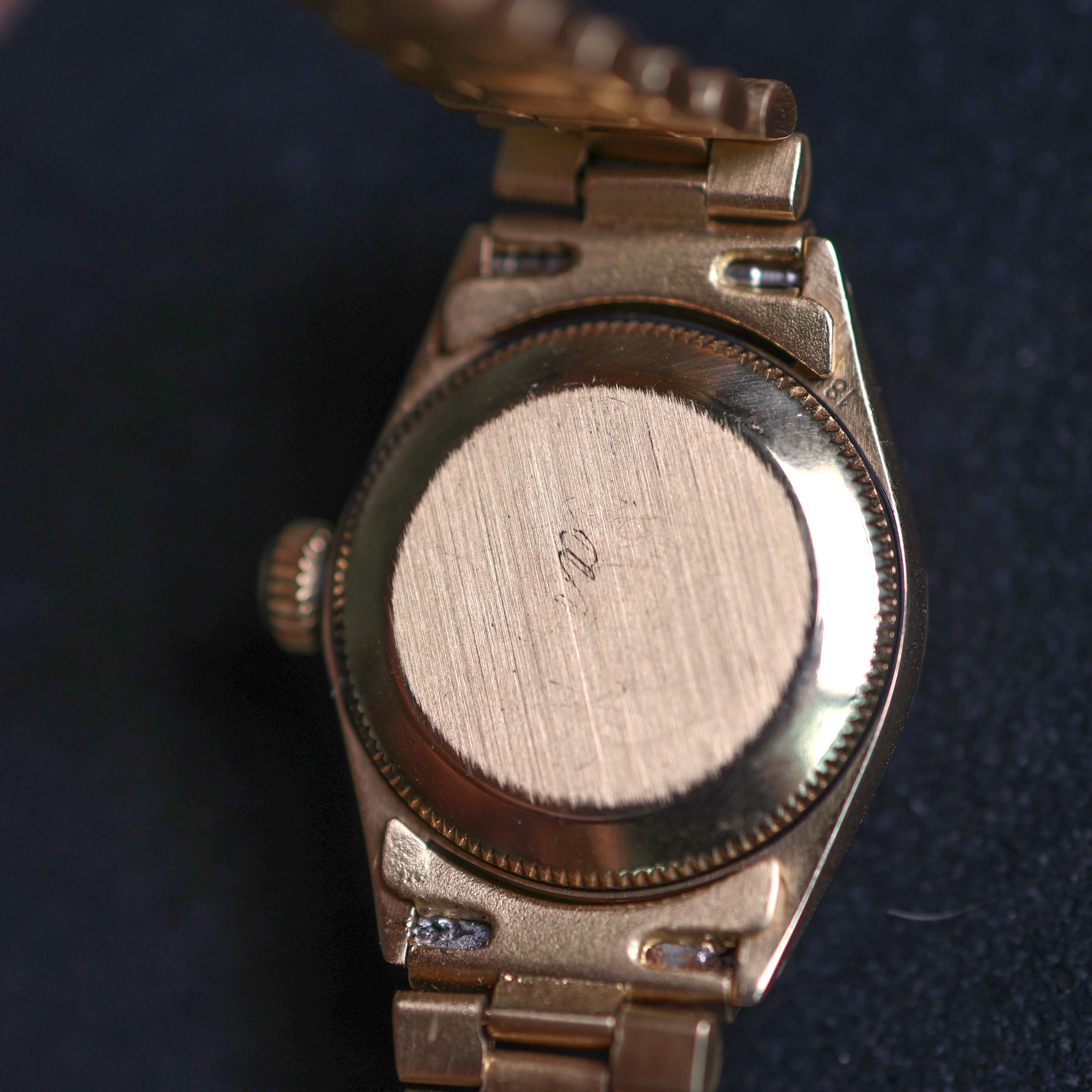 Rolex Lady Datejust Yellow Gold Champagne Diamond Dial 6516