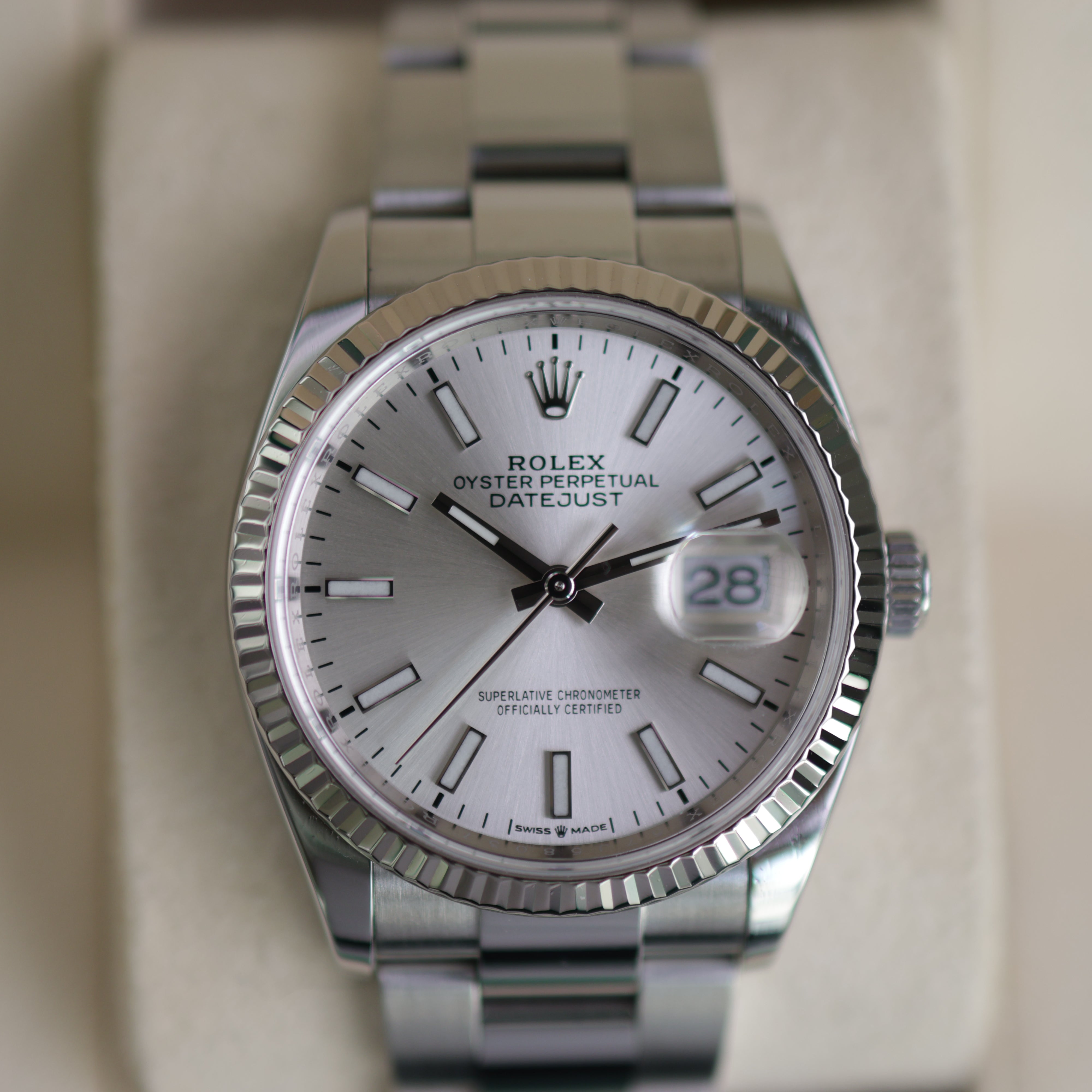 Rolex Datejust Silver Dial Oyster 126234