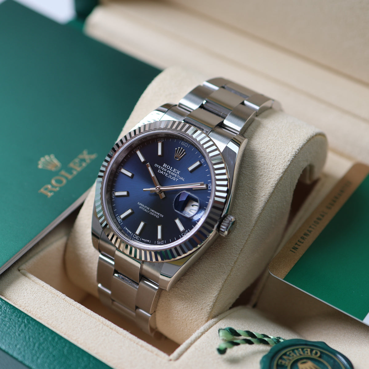 Rolex Datejust Blue Dial Oyster 116334