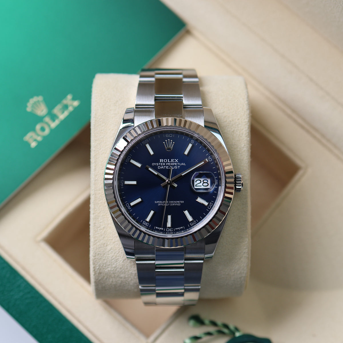 Rolex Datejust Blue Dial Oyster 116334