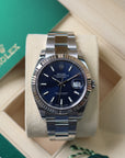 Rolex Datejust Blue Dial Oyster 116334