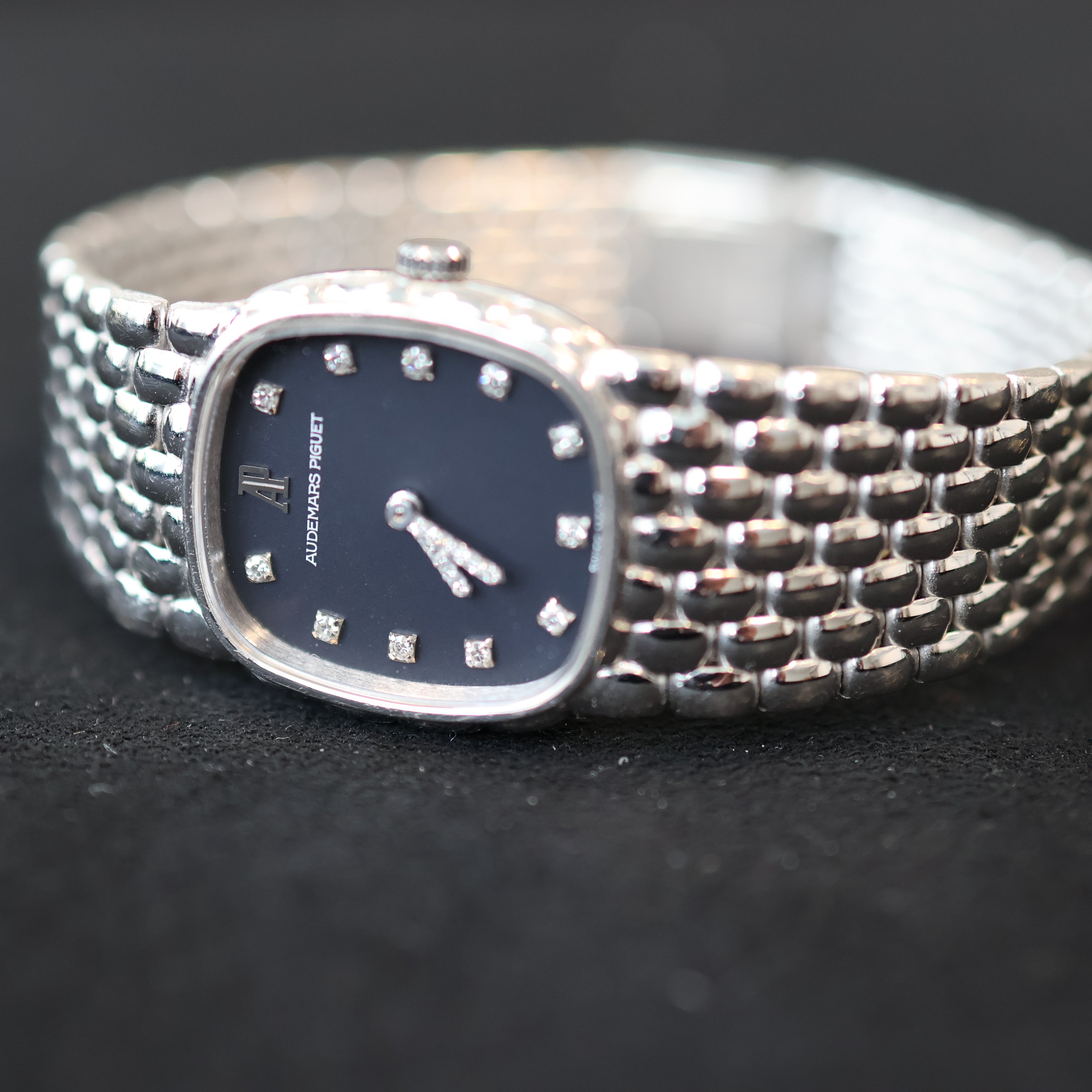 Audemars Piguet Cobra 18k white gold black diamond dial