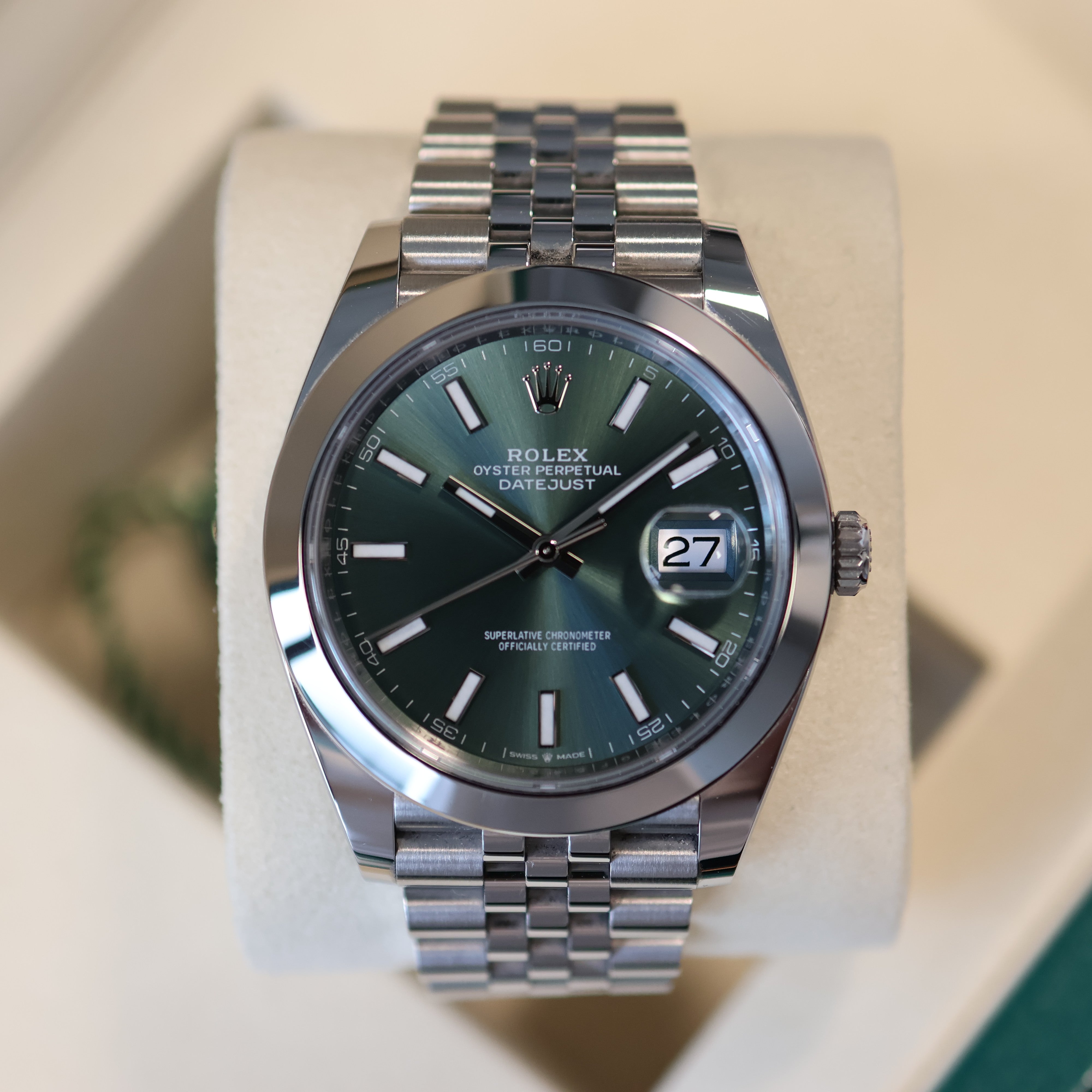Rolex Datejust Green Dial Jubilée 126300