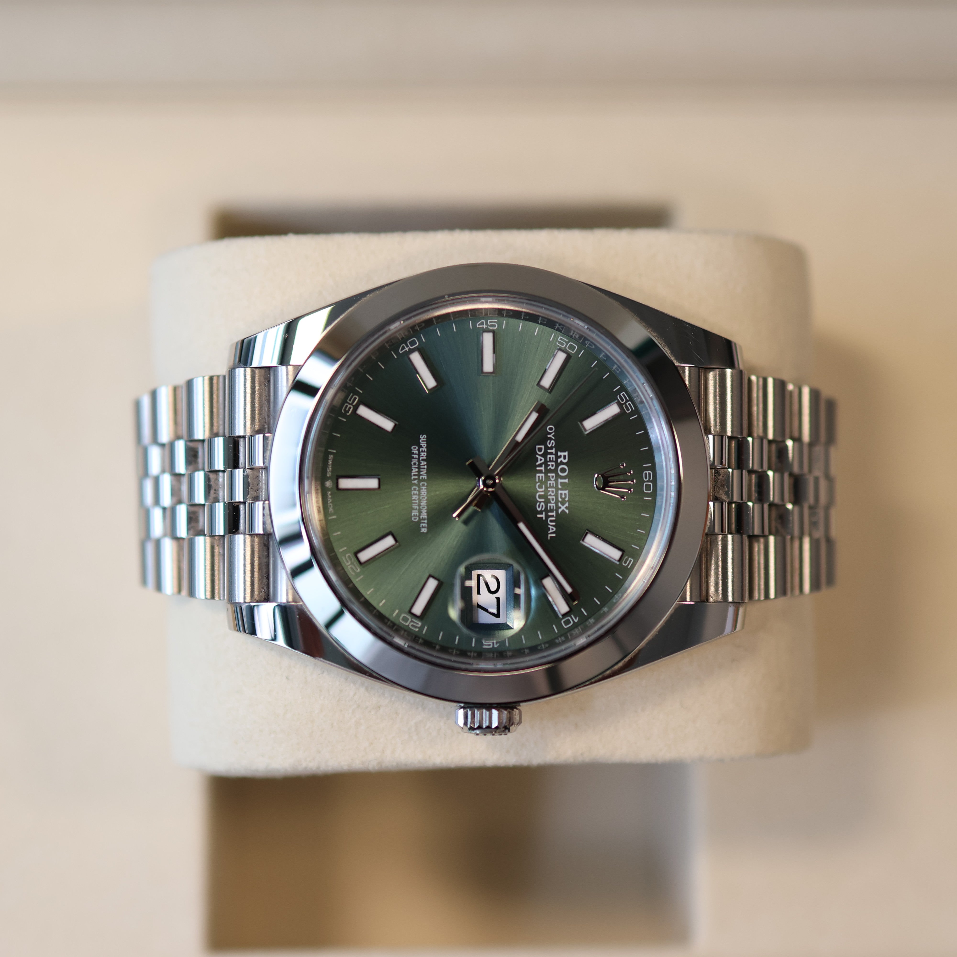 Rolex Datejust Green Dial Jubilée 126300
