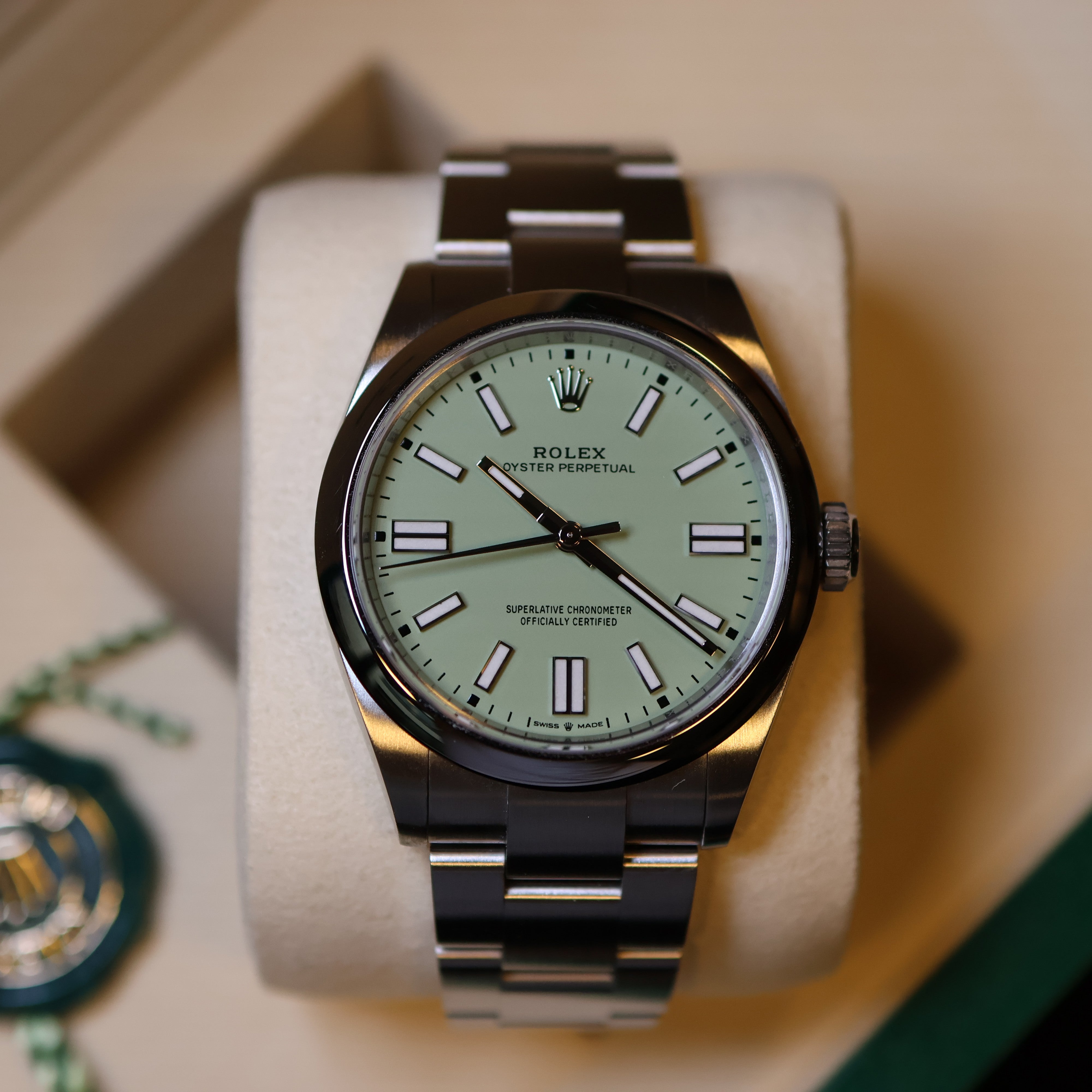 Rolex Oyster Perpetual Pistachio Dial 134300