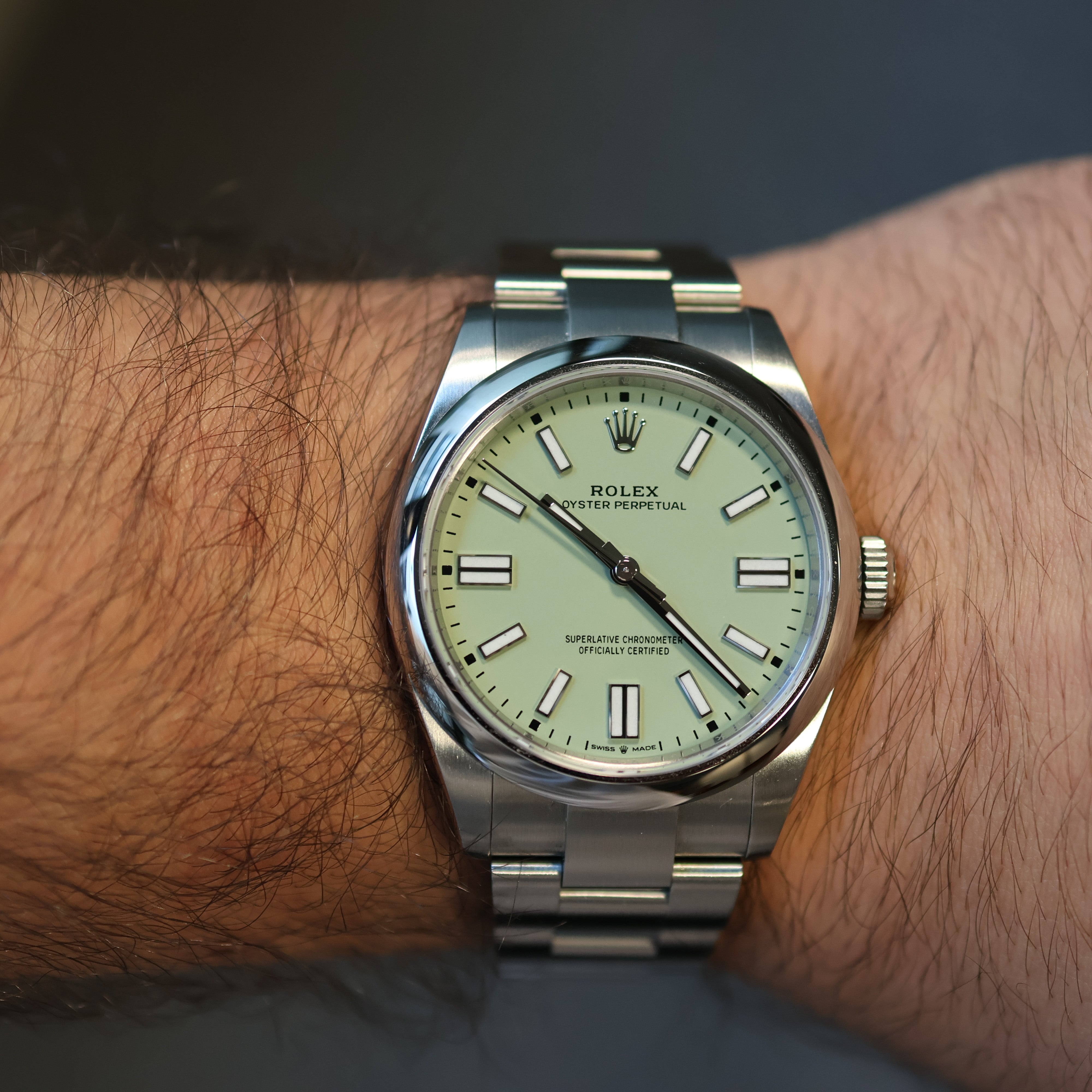 Rolex Oyster Perpetual Pistachio Dial 134300