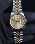 Rolex Datejust Champagne Diamond Dial 16233