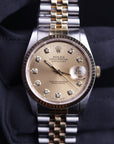 Rolex Datejust Champagne Diamond Dial 16233