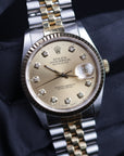 Rolex Datejust Champagne Diamond Dial 16233