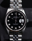 Rolex Datejust Black Diamond Dial 16234