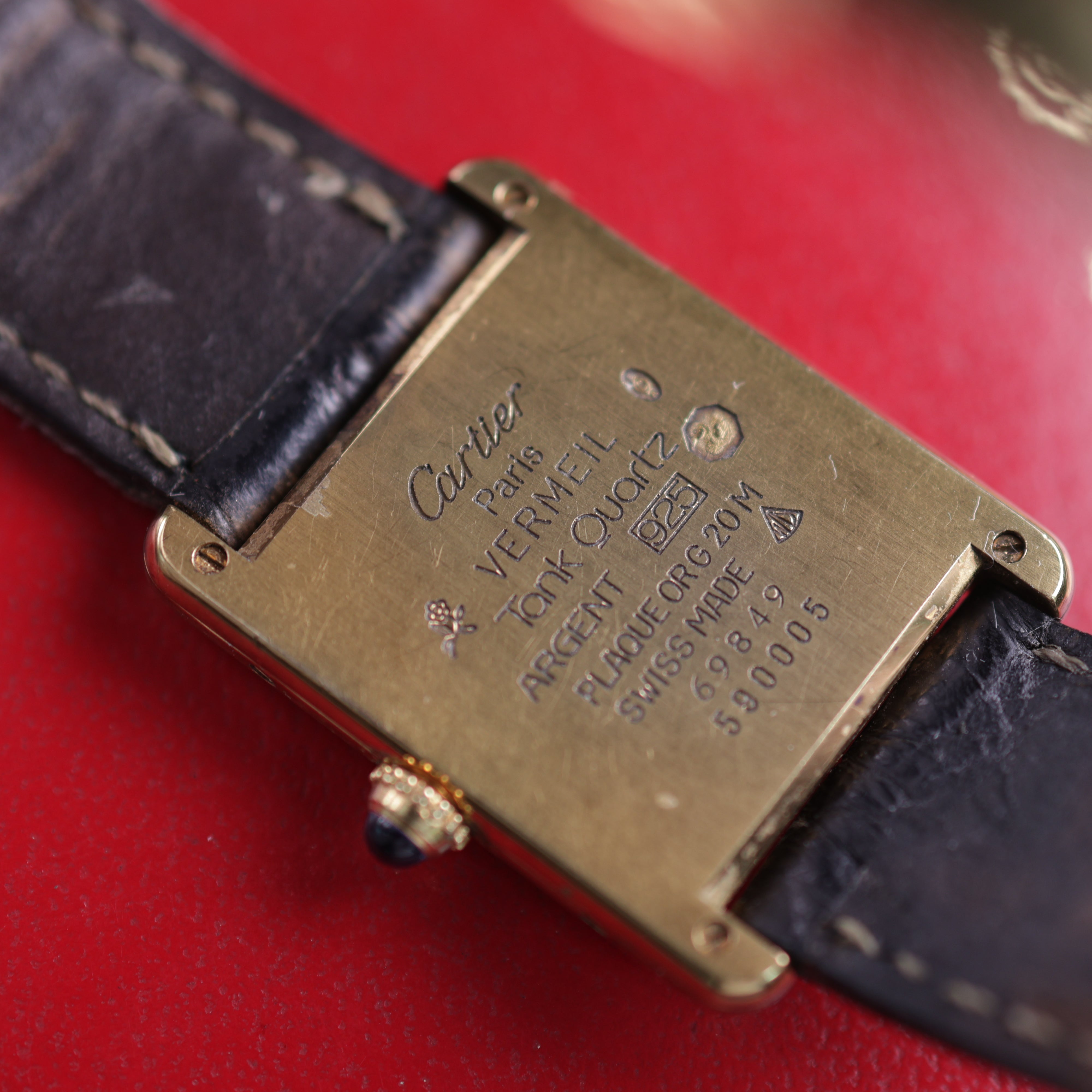 Cartier Tank Must Vermeil Black 590005