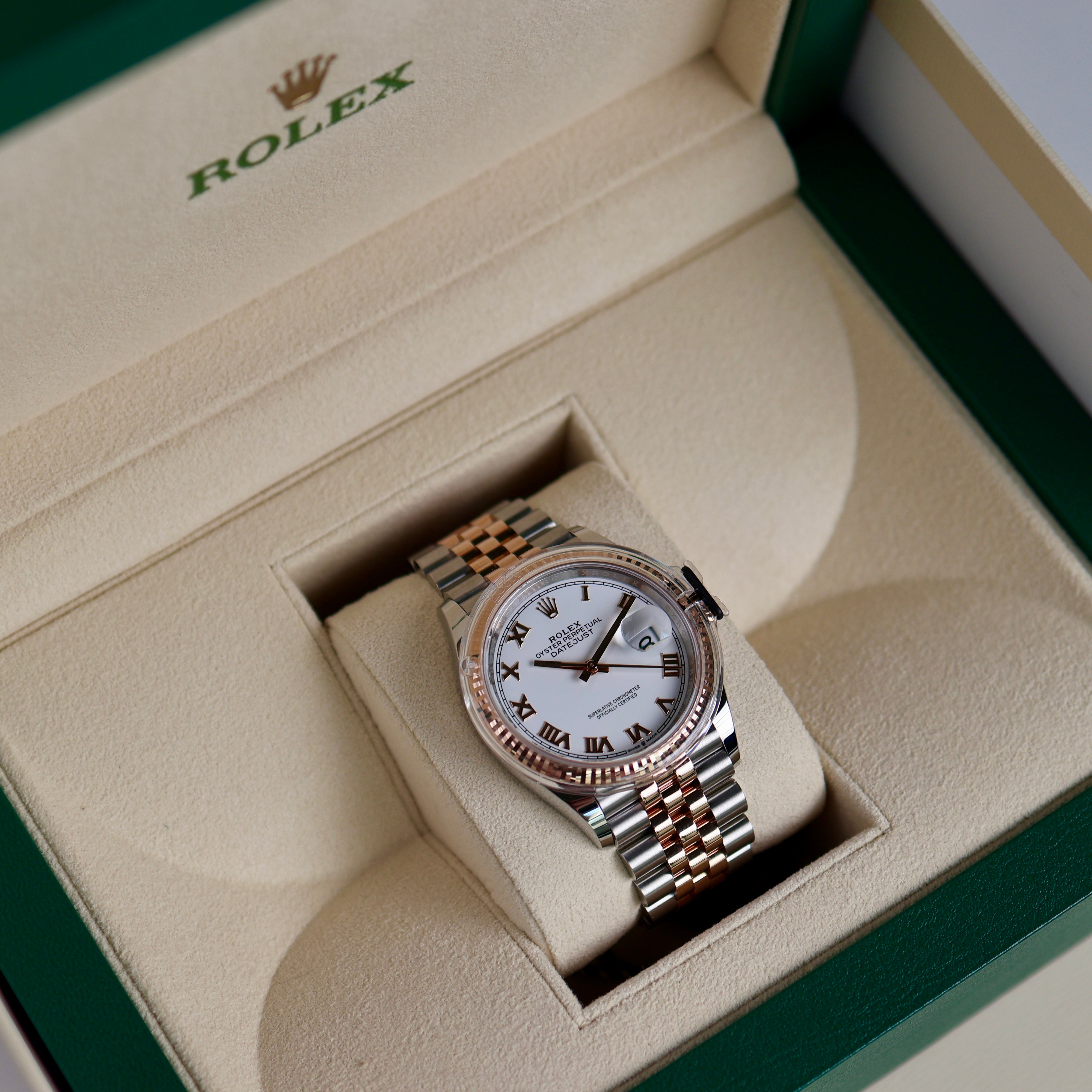 Rolex Datejust White Roman Dial Jubilée 126231