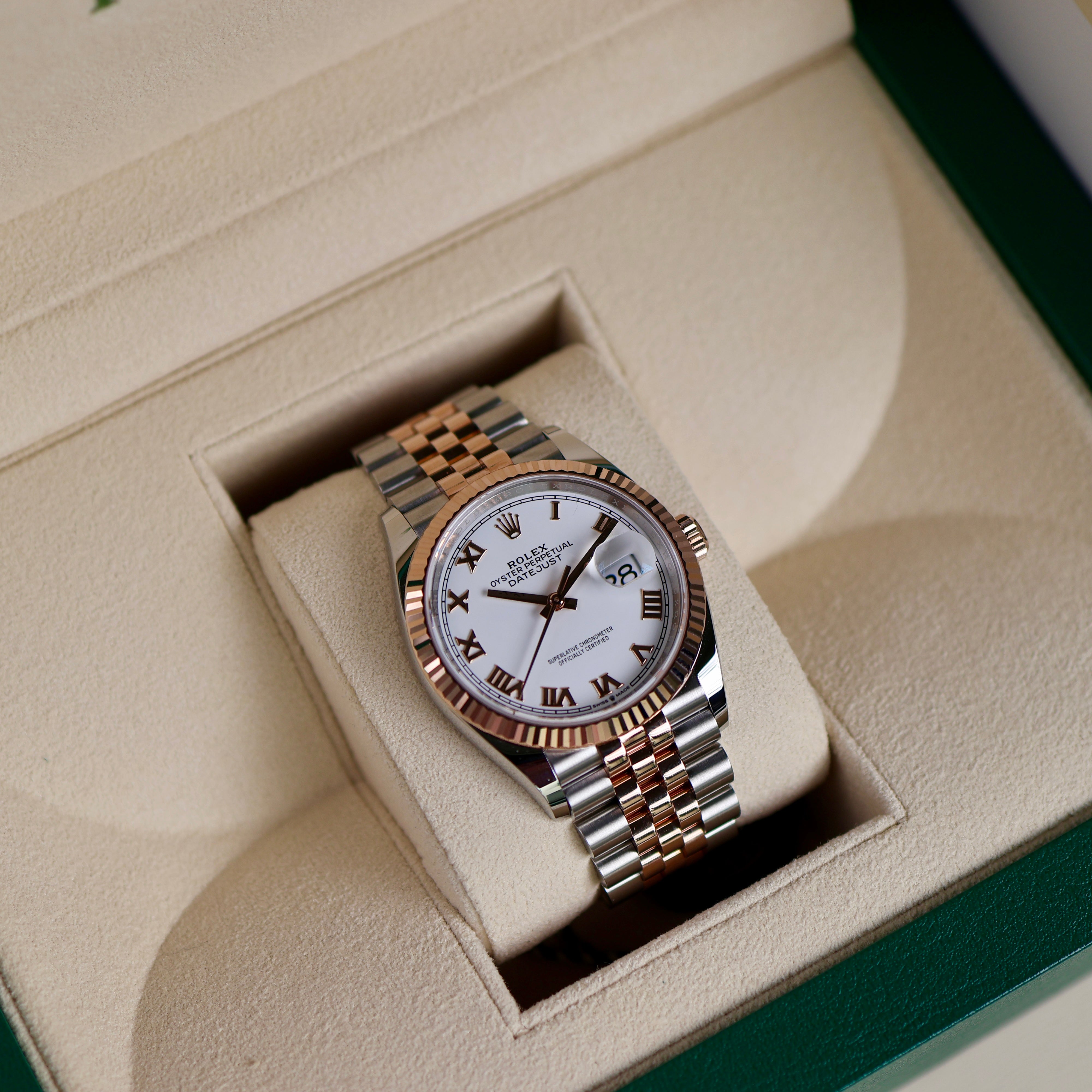Rolex Datejust White Roman Dial Jubilée 126231