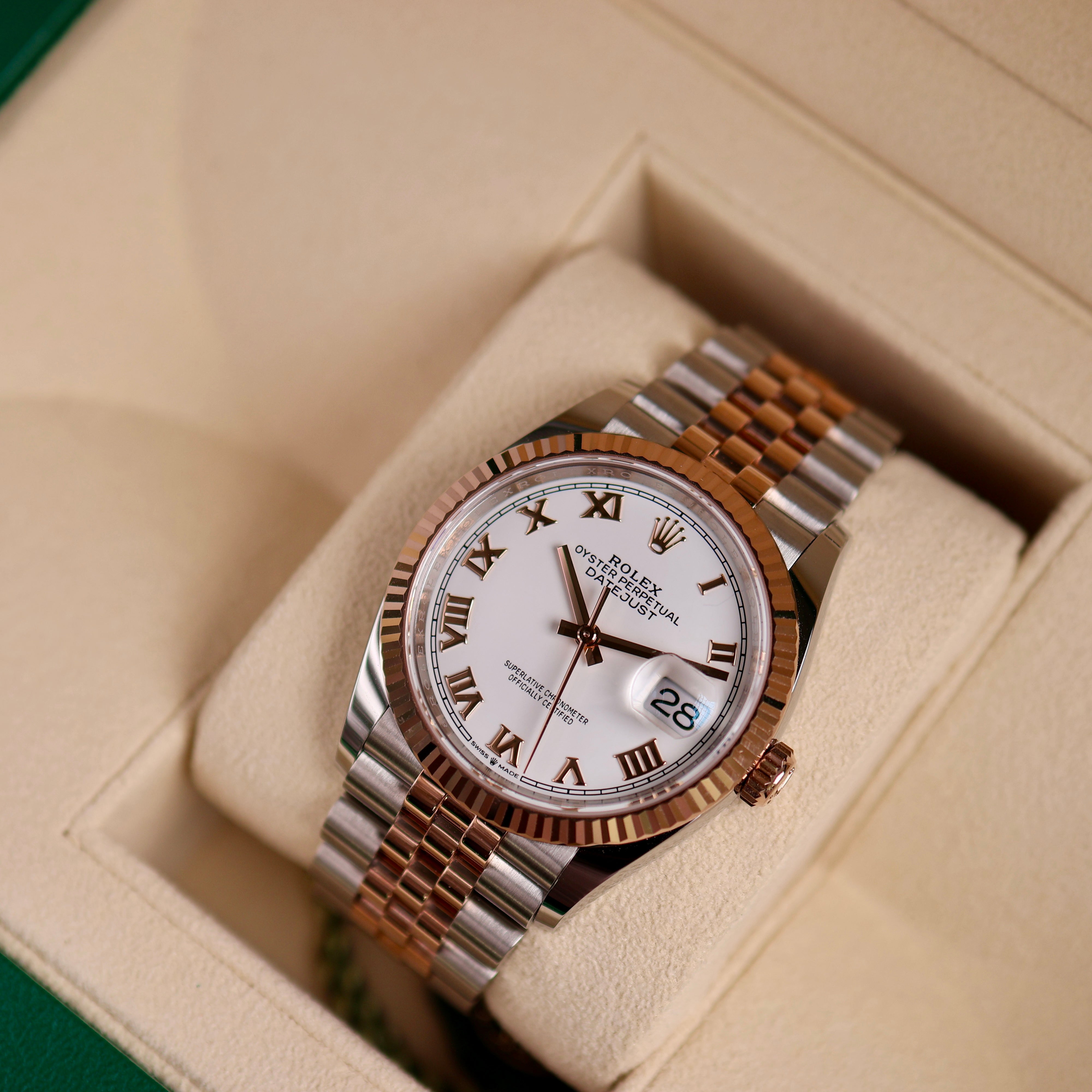 Rolex Datejust White Roman Dial Jubilée 126231