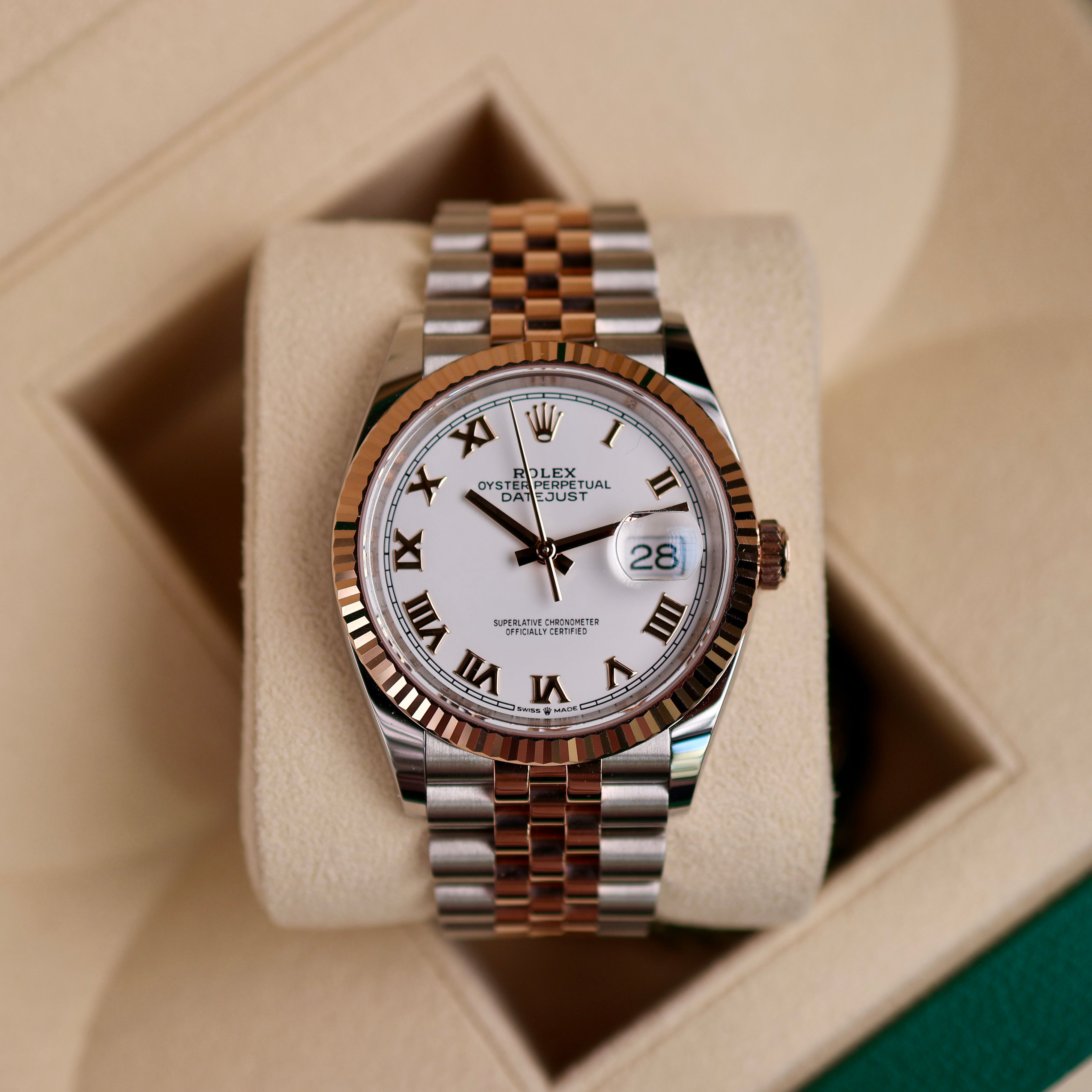 Rolex Datejust White Roman Dial Jubilée 126231