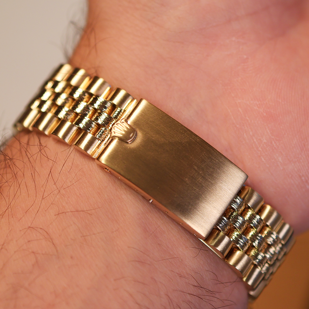 Rolex Datejust Bark Finish Yellow Gold 1607