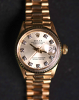 Rolex Lady Datejust Yellow Gold Champagne Diamond Dial 6516